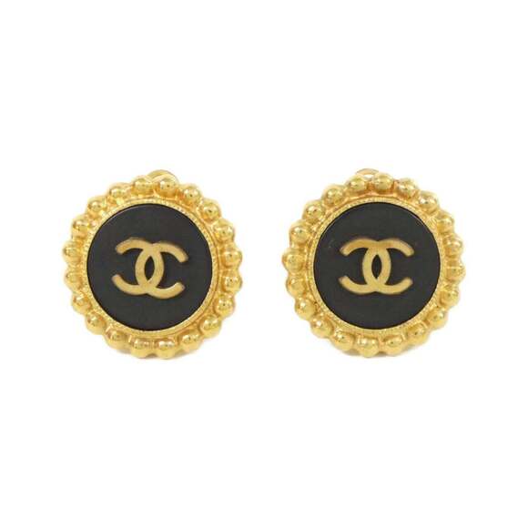 CHANEL Authentic Black Earrings